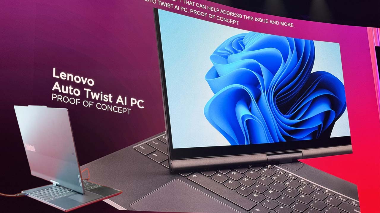 Image for news article: Lenovo’s New Concept Laptop with Auto-Twist Display Steals the Show at IFA 2024