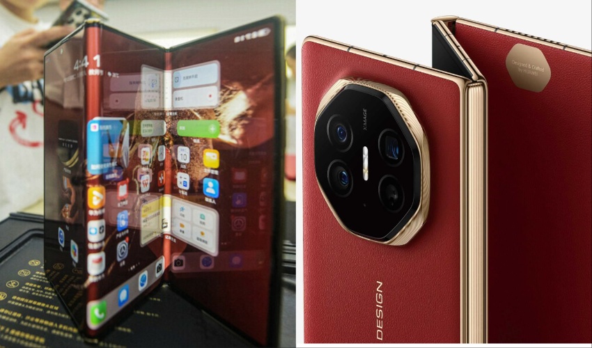 Image for news article: Huawei Unveils $2,800 Tri-Fold Smartphone to Challenge Apple’s Market Presence